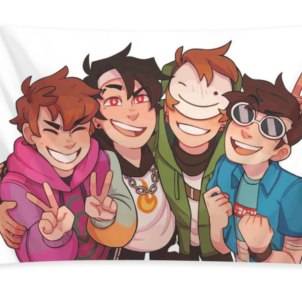 Karl Jacobs Mcyts Poggers Dream Team Wall Tapestry